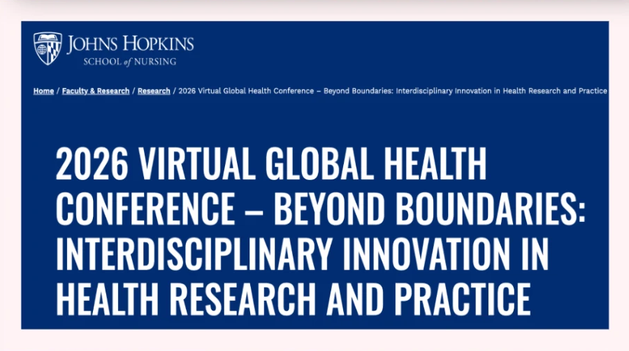 Johns Hopkins School of Nursing 2026 Virtual Global Health Conference — Beyond Boundaries: Interdisciplinary Innovation in Health Research and Practice acceptance logo